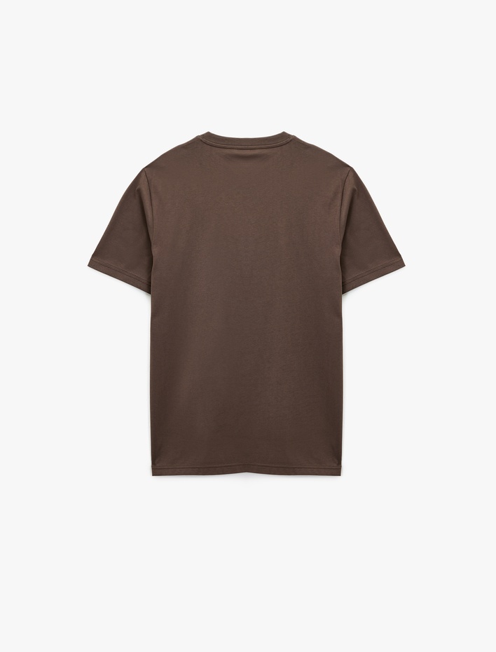  Regular Fit Kısa Kollu Bisiklet Yaka Pamuklu Baskılı Tişört