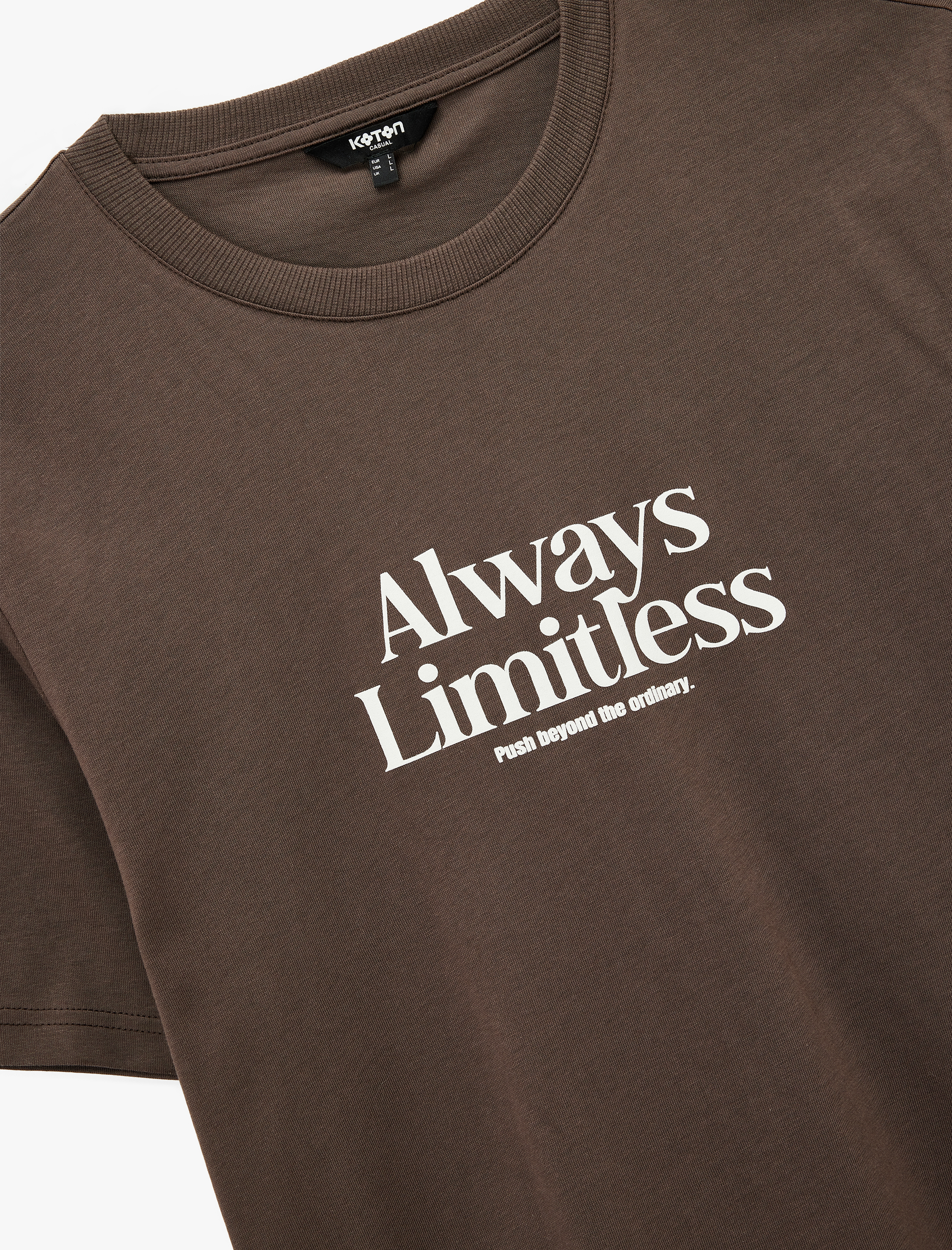   Regular Fit Kısa Kollu Bisiklet Yaka Pamuklu Baskılı Tişört