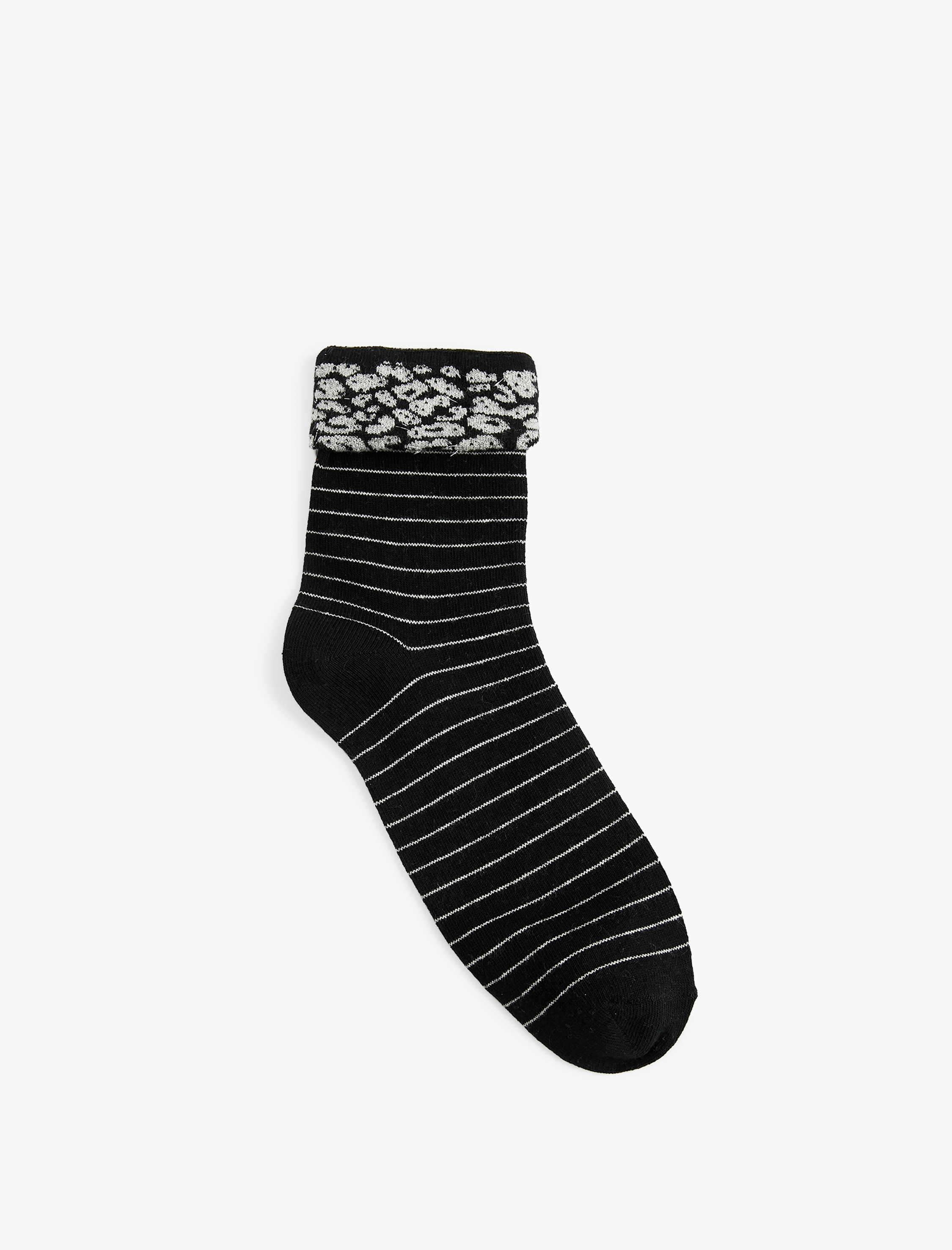  Kadın Çizgili Pamuklu Soket Çorap