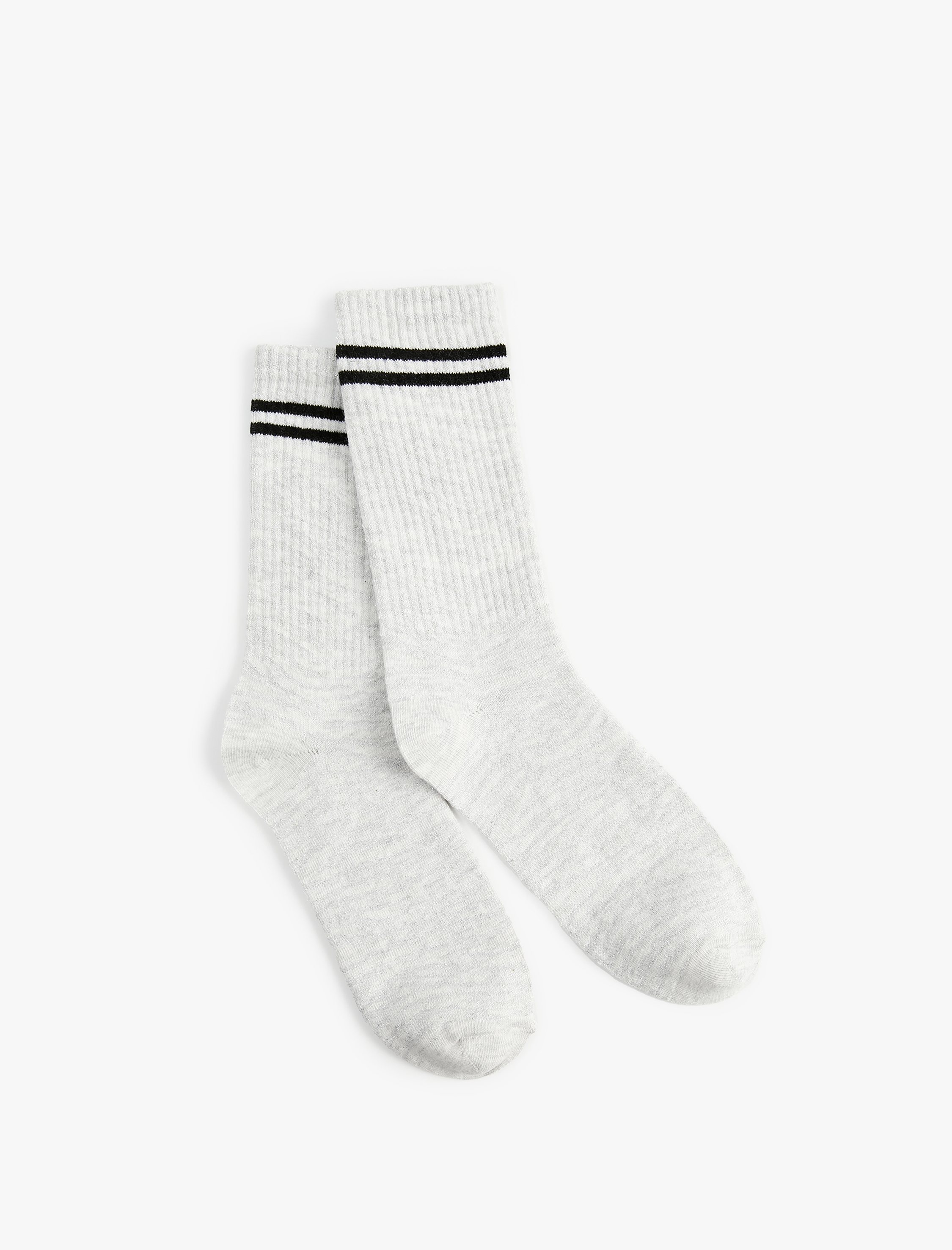 Kadın Çizgili Pamuklu Tenis Çorabı