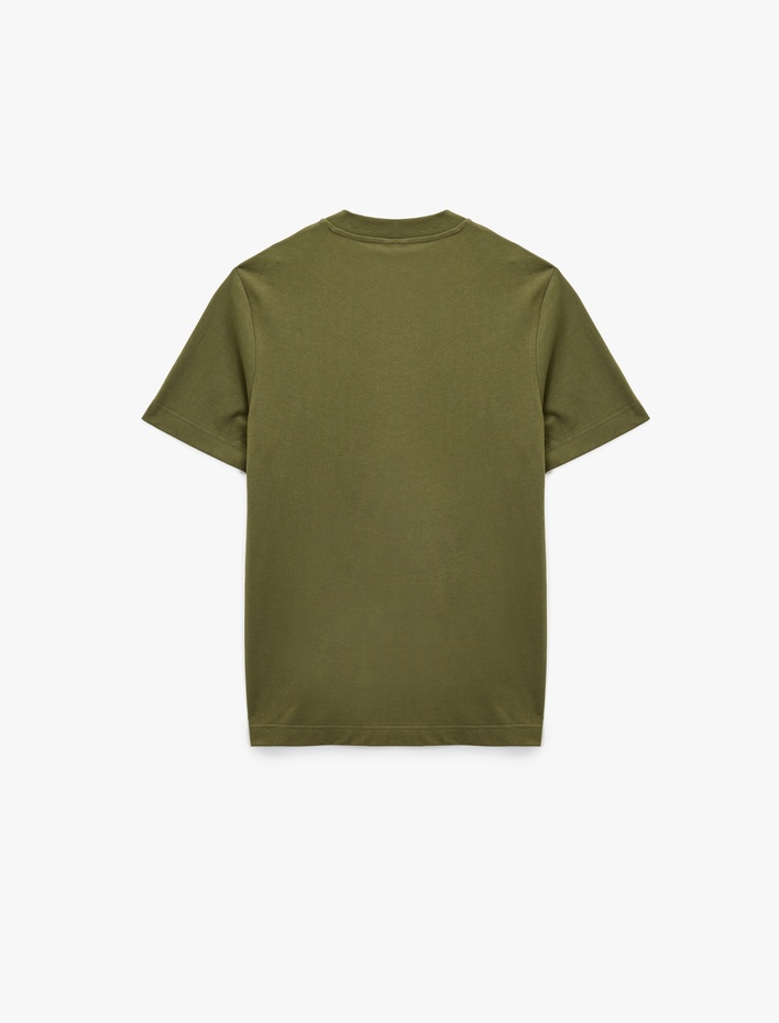  Pamuklu Kısa Kollu Regular Fit Bisiklet Yaka Basic Tişört