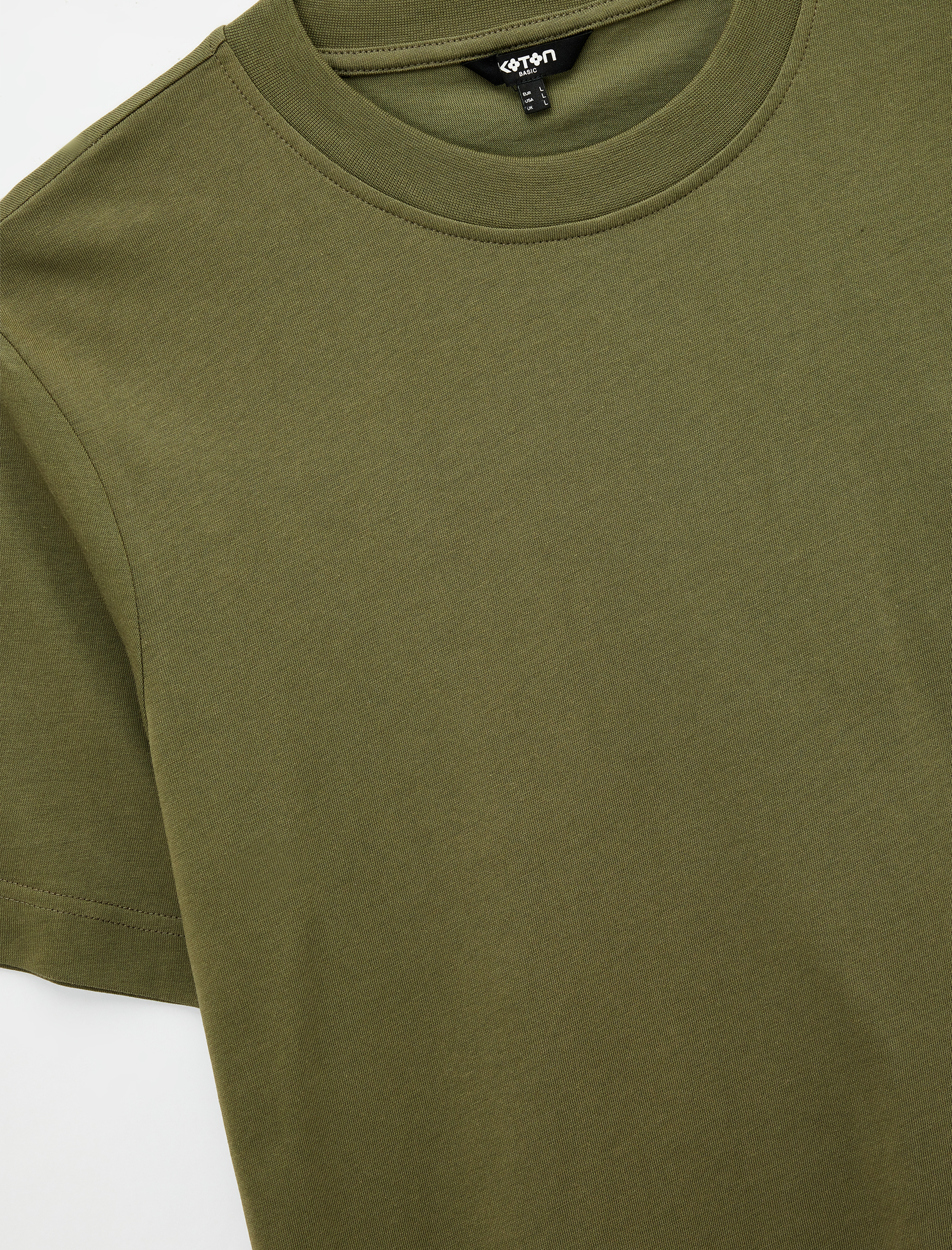   Pamuklu Kısa Kollu Regular Fit Bisiklet Yaka Basic Tişört