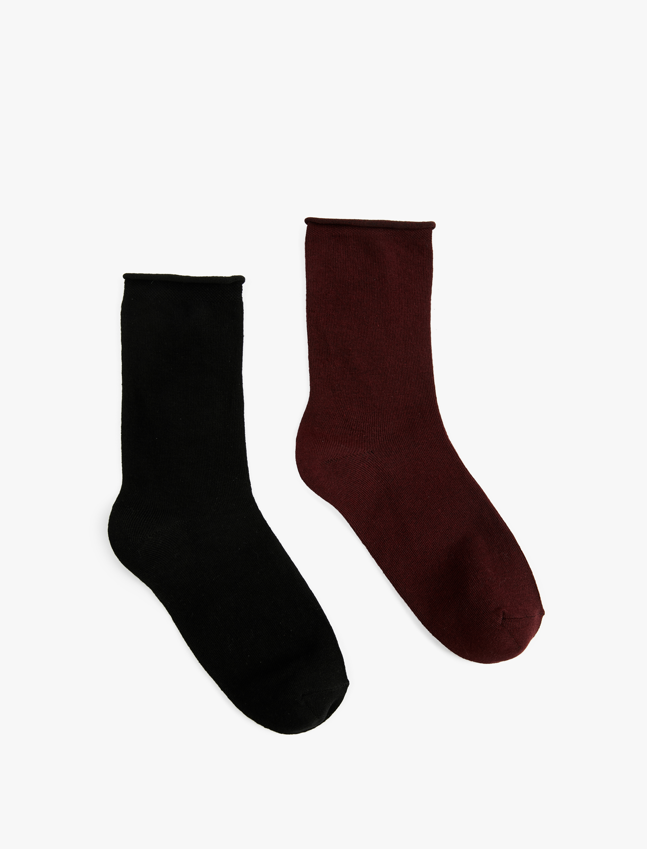  Kadın 2'li Pamuklu Soket Çorap Seti