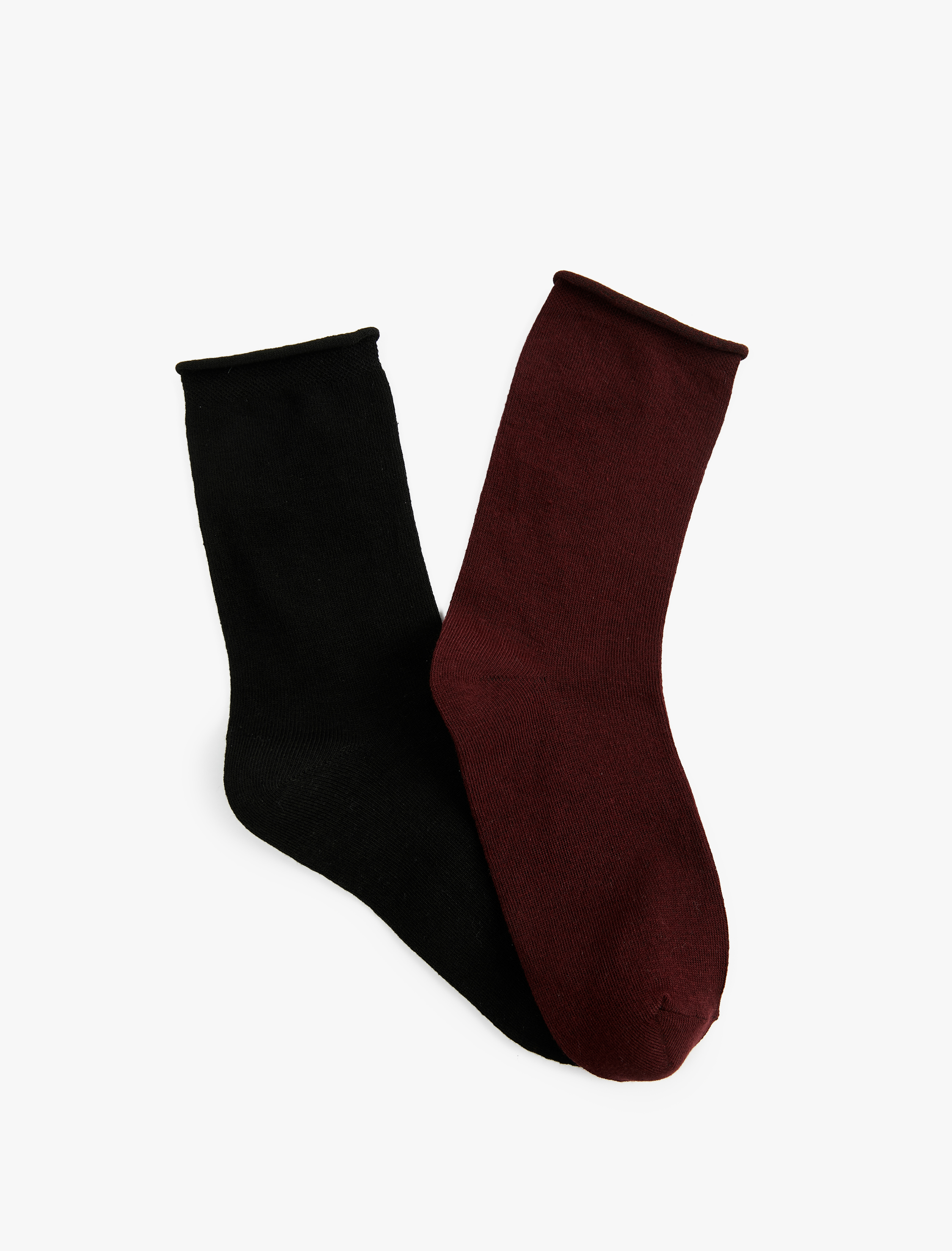  Kadın 2'li Pamuklu Soket Çorap Seti