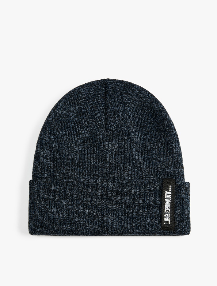 Erkek Etiket Detaylı Katlı Bere