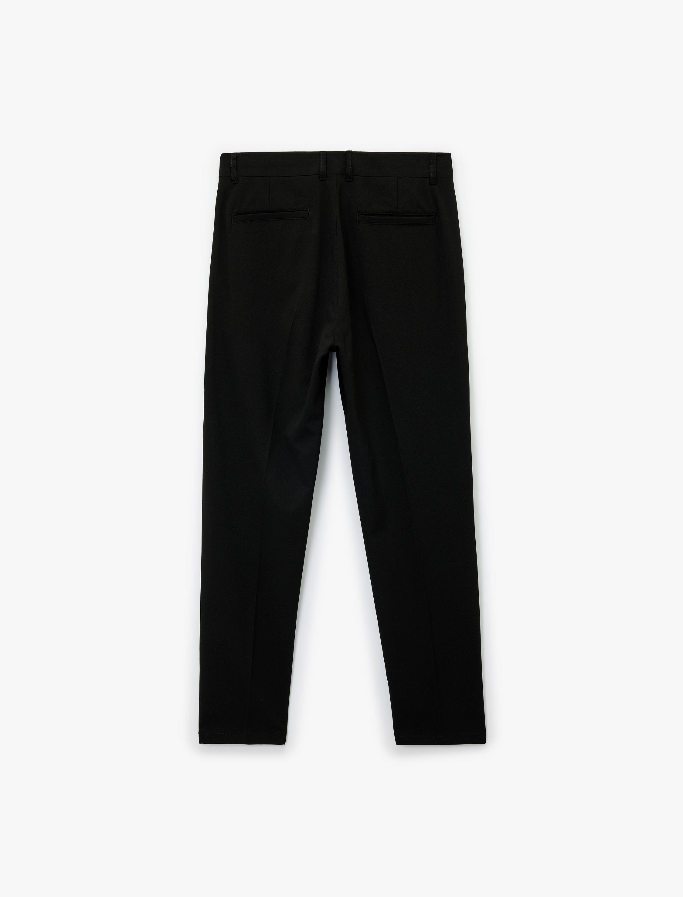   Slim Fit Cep Detaylı Viskon Karışımlı Kumaş Pantolon