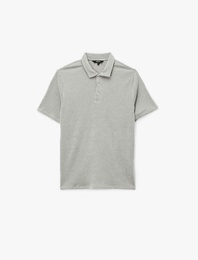 Regular Fit Kısa Kollu Düğmeli Polo Yaka Tişört