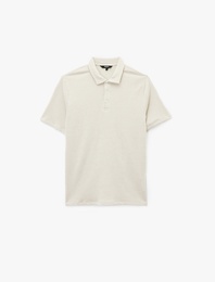 Regular Fit Kısa Kollu Düğmeli Polo Yaka Tişört