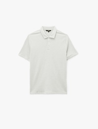 Regular Fit Kısa Kollu Düğmeli Polo Yaka Tişört