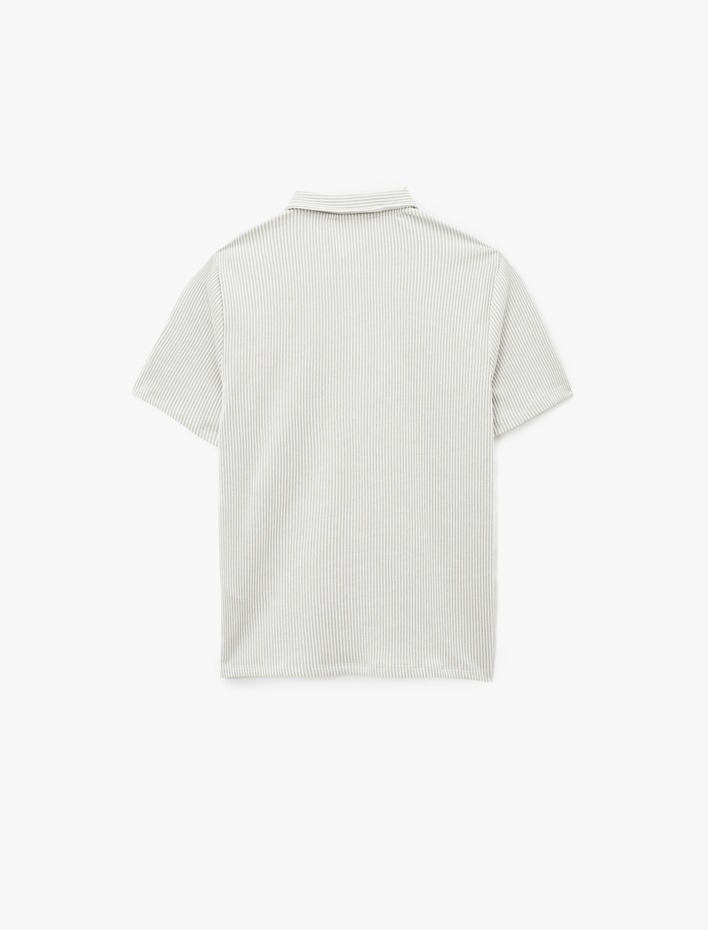  Regular Fit Kısa Kollu Düğmeli Polo Yaka Tişört