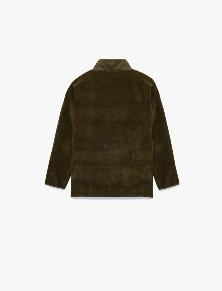 Erkek Çocuk Fermuarlı Uzun Kollu Dik Yaka Polar Sweatshirt