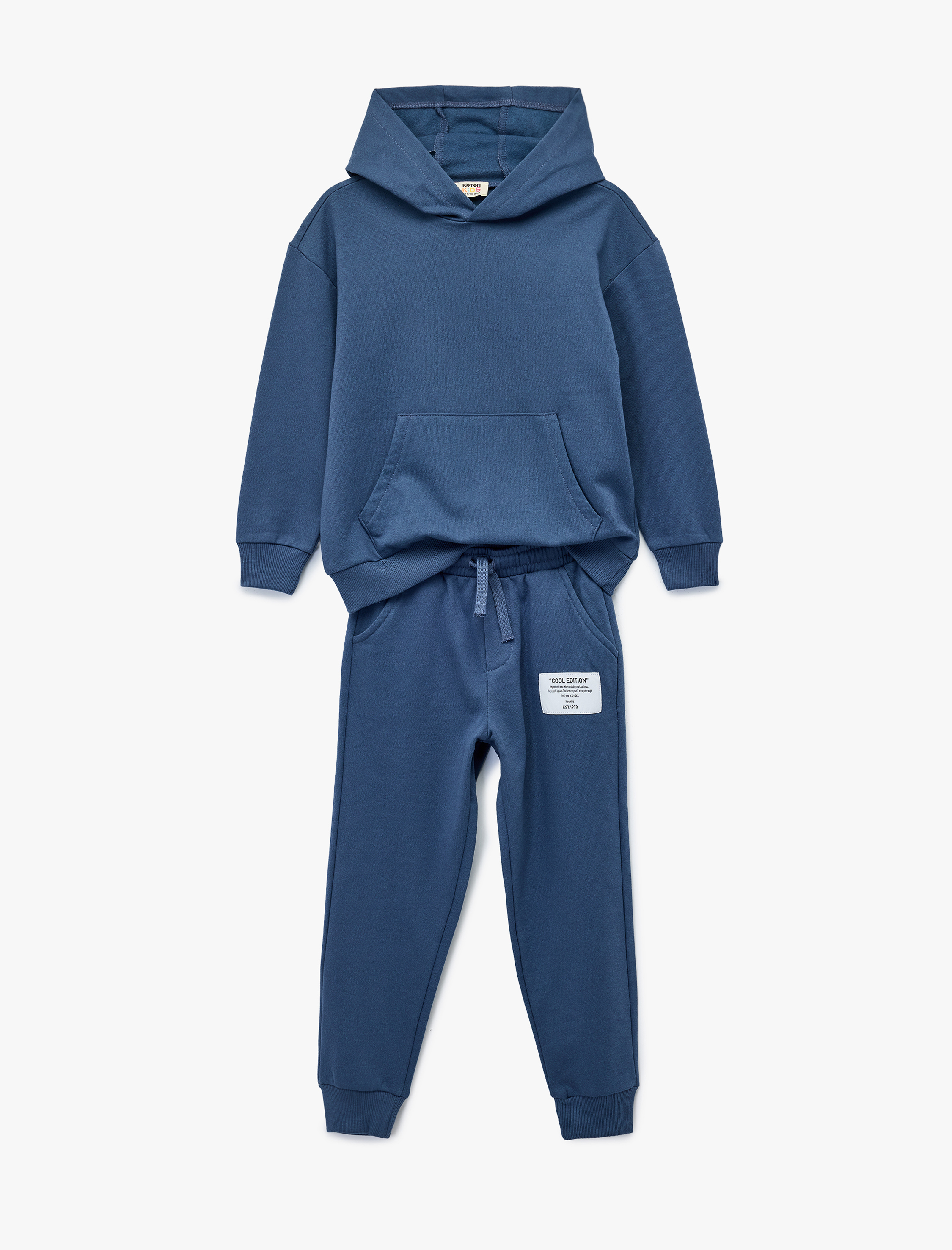 Erkek Çocuk Uzun Kollu Kapşonlu Basic Eşofman Takımı