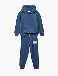 Uzun Kollu Kapşonlu Basic Eşofman Takımı