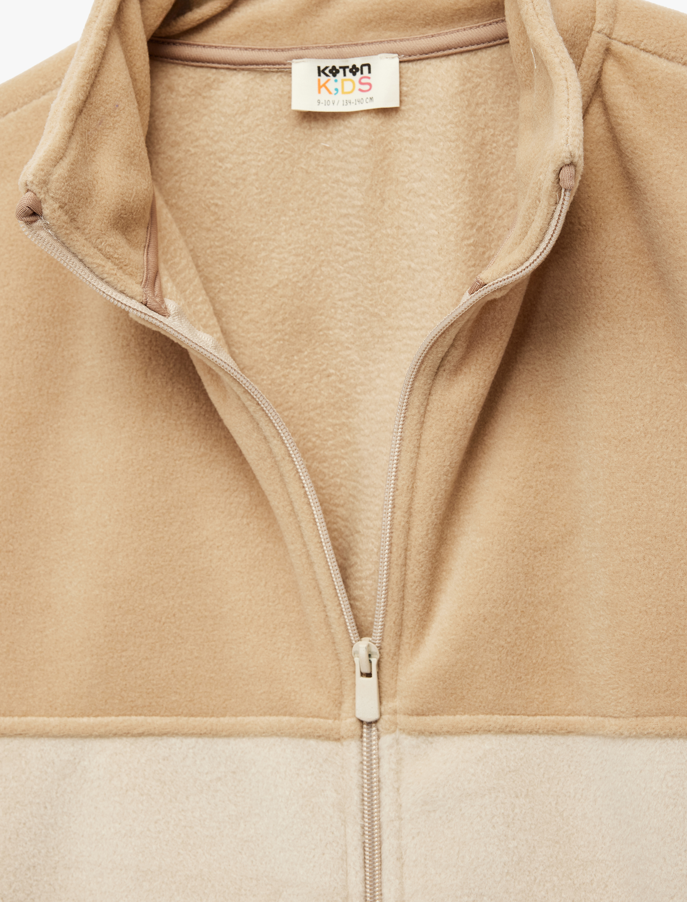  Erkek Çocuk Dik Yaka Uzun Kollu Fermuarlı Polar Sweatshirt