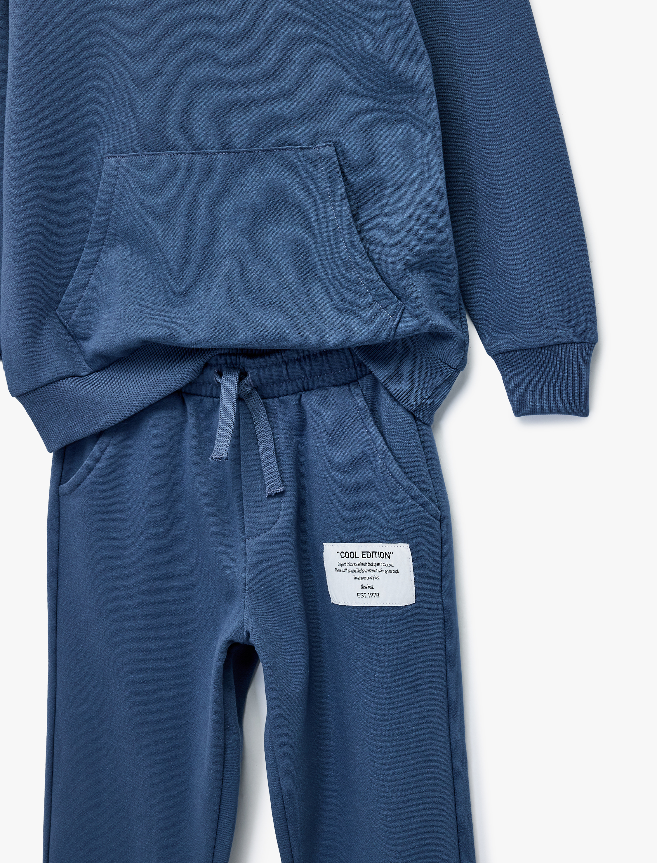 Erkek Çocuk Uzun Kollu Kapşonlu Basic Eşofman Takımı