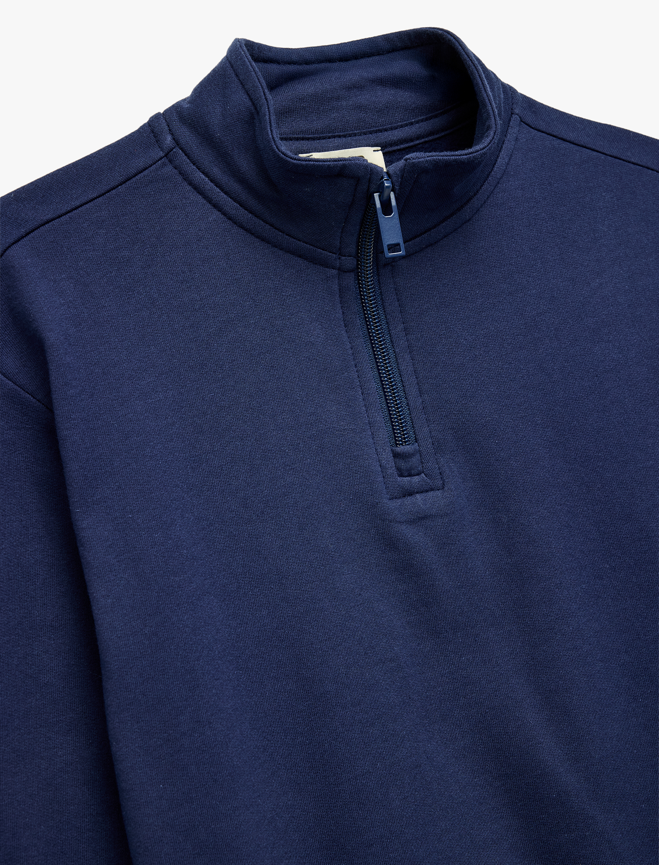  Erkek Çocuk Dik Yaka Uzun Kollu Yarım Fermuarlı Pamuklu Basic Sweatshirt