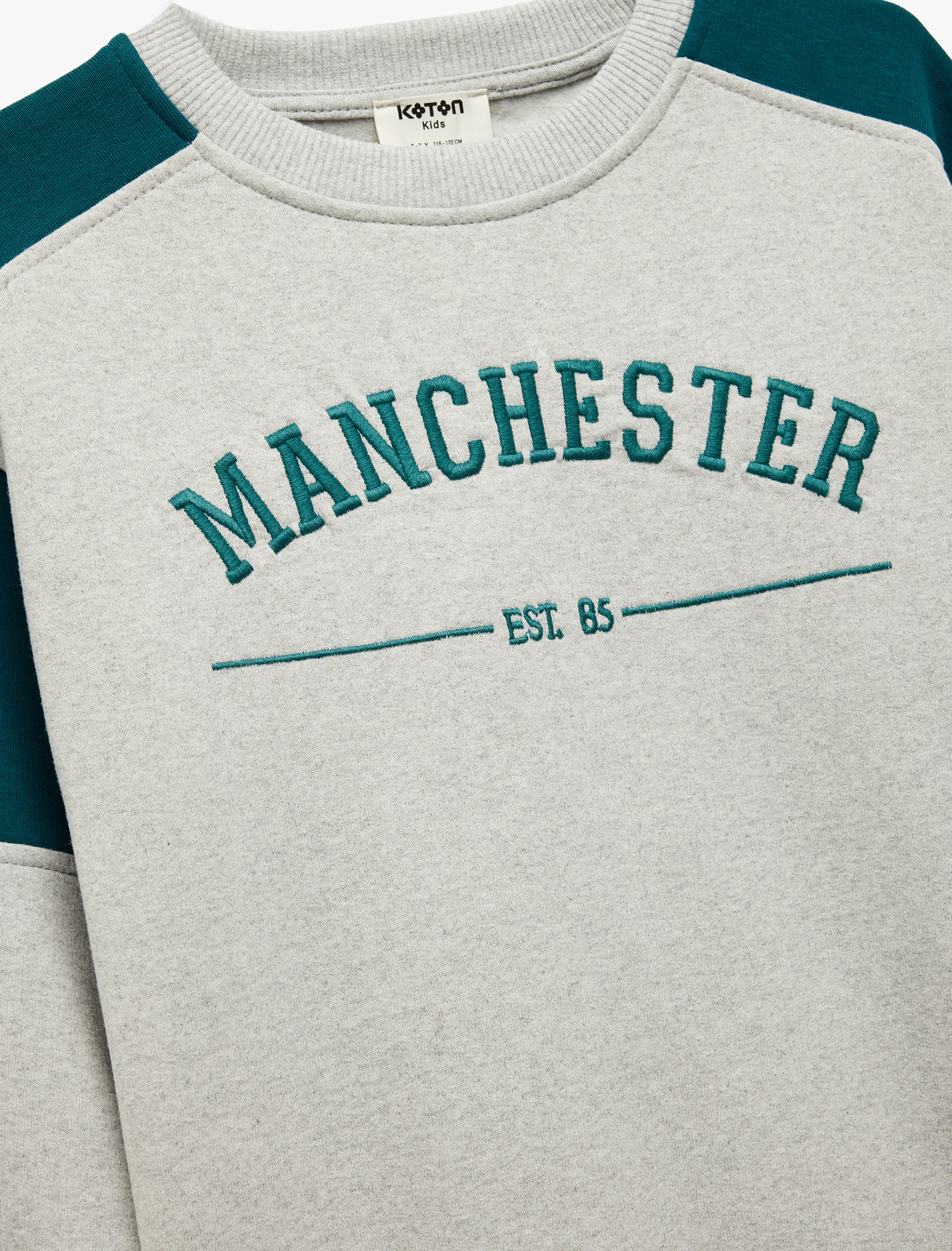  Erkek Çocuk Uzun Kollu Bisiklet Yaka Baskılı Sweatshirt