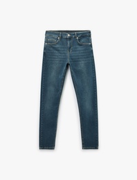 Normal Bel Pamuklu Cepli Skinny Fit Jean Pantolon - Michael Jean