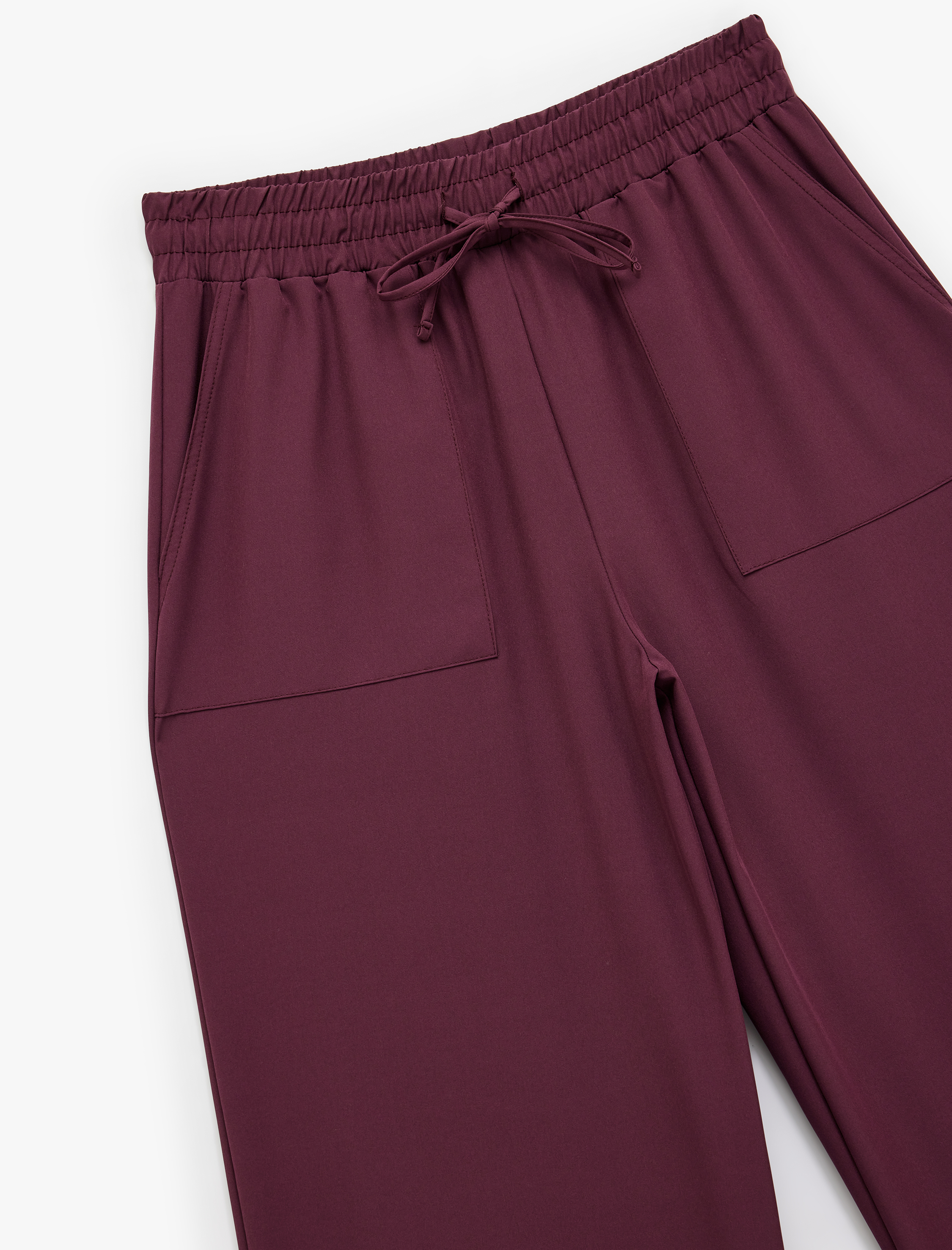   Rahat Kalıp Cepli Beli Bağcıklı Geniş Paça Spor Eşofman Altı