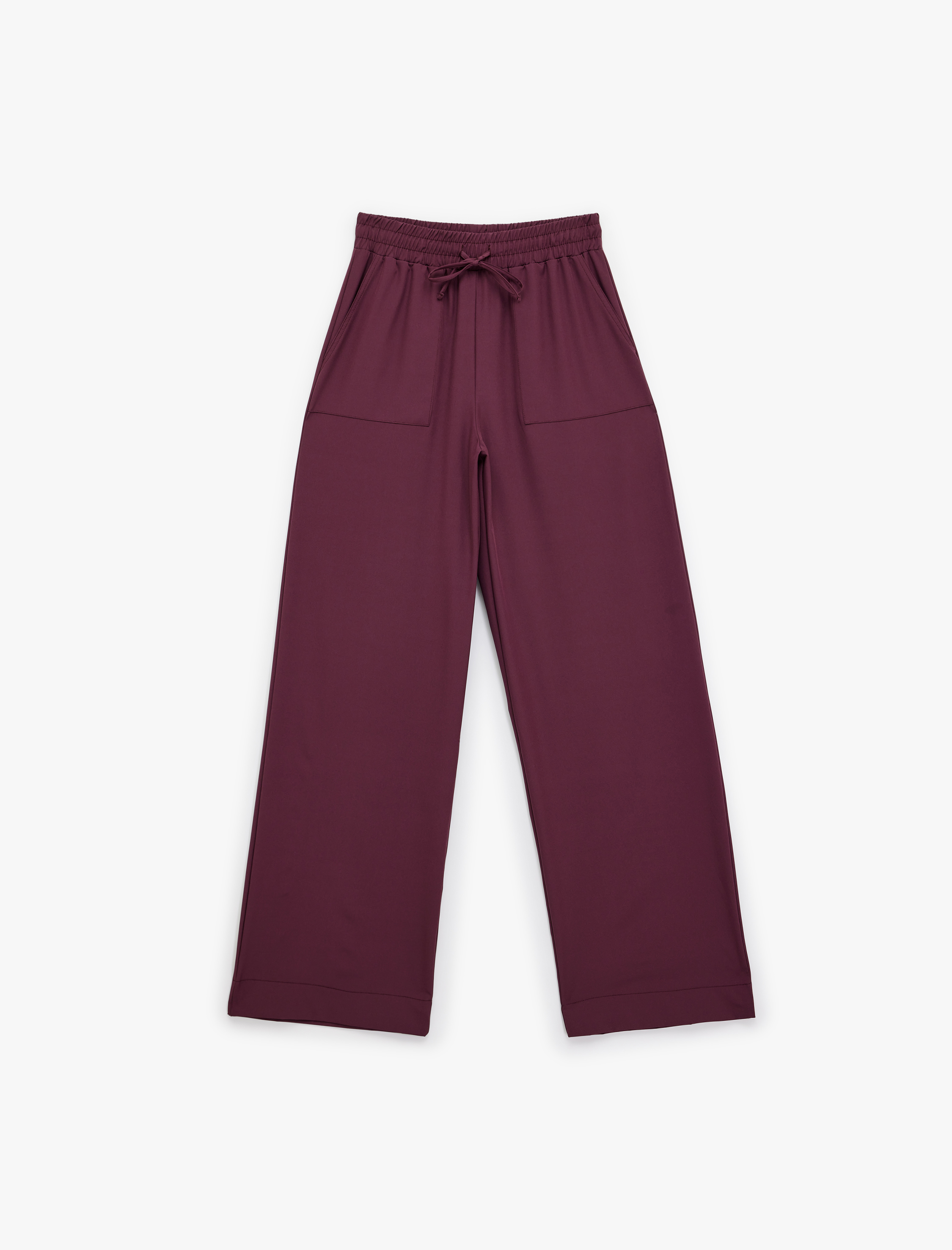   Rahat Kalıp Cepli Beli Bağcıklı Geniş Paça Spor Eşofman Altı