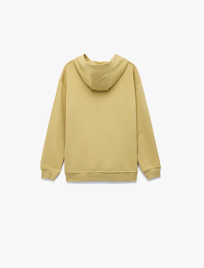 Erkek Çocuk Kapşonlu Uzun Kollu Kanguru Cepli Pamuklu Sweatshirt