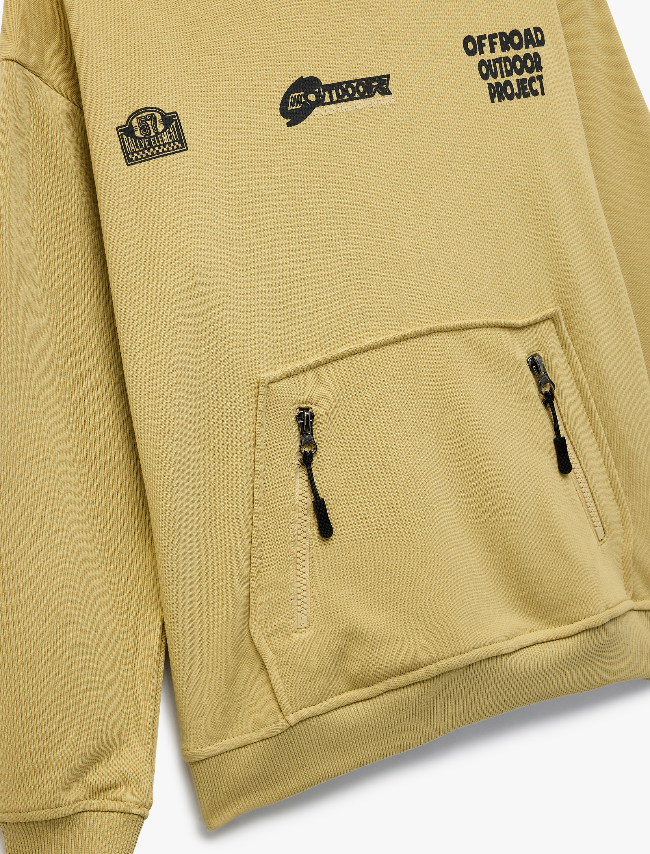  Erkek Çocuk Kapşonlu Uzun Kollu Kanguru Cepli Pamuklu Sweatshirt