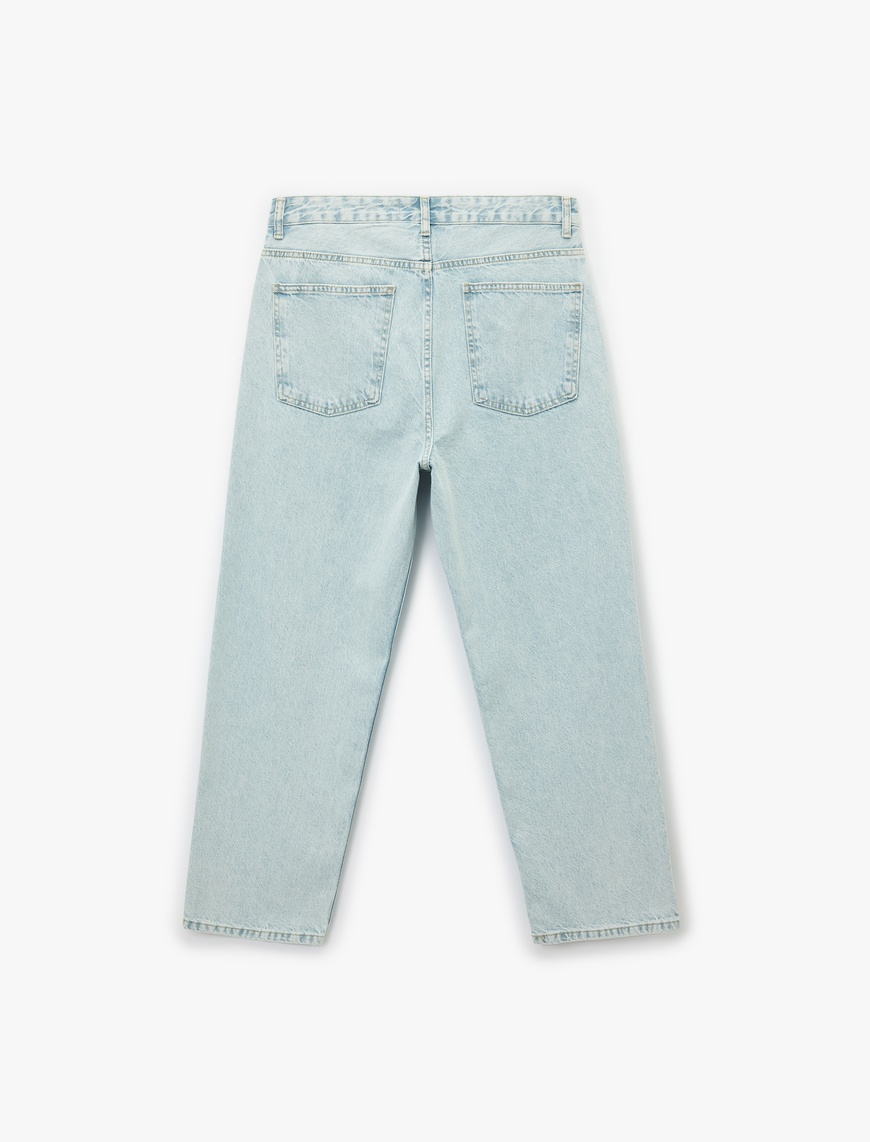   Normal Bel Bol Kalıp Pamuklu Baggy Jean Pantolon