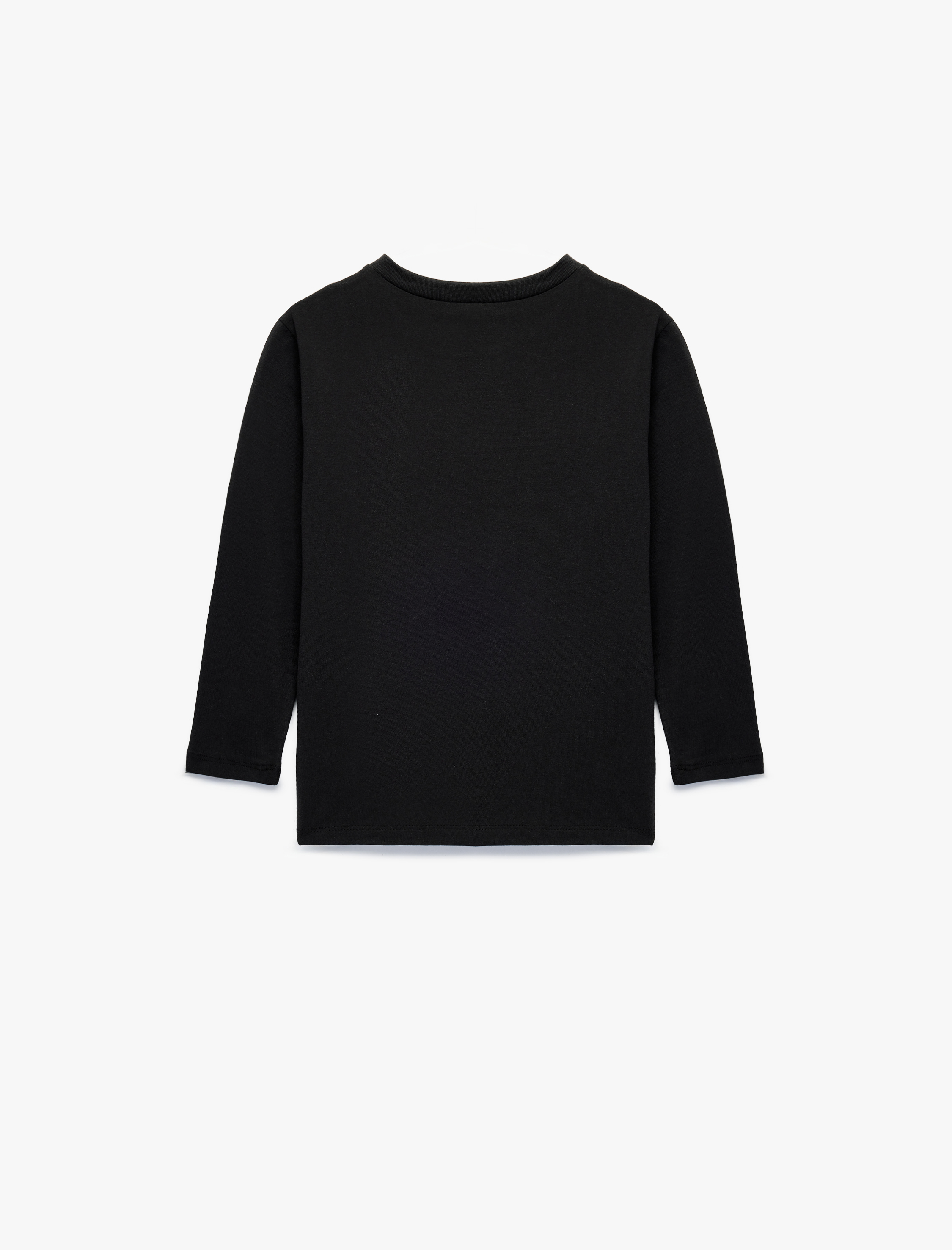  Erkek Çocuk Baskılı Uzun Kollu Bisiklet Yaka Pamuklu Tişört