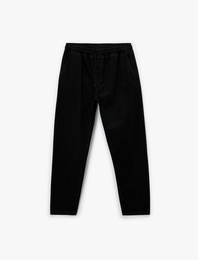 Pamuklu Cepli Regular Fit Beli Bağcıklı Jean Pantolon