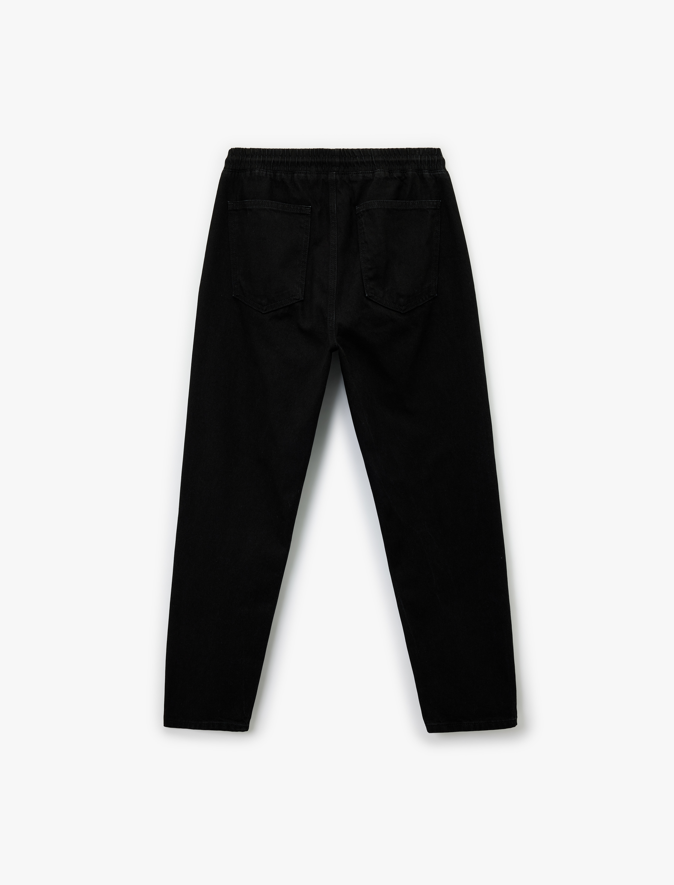 Pamuklu Cepli Regular Fit Beli Bağcıklı Jean Pantolon