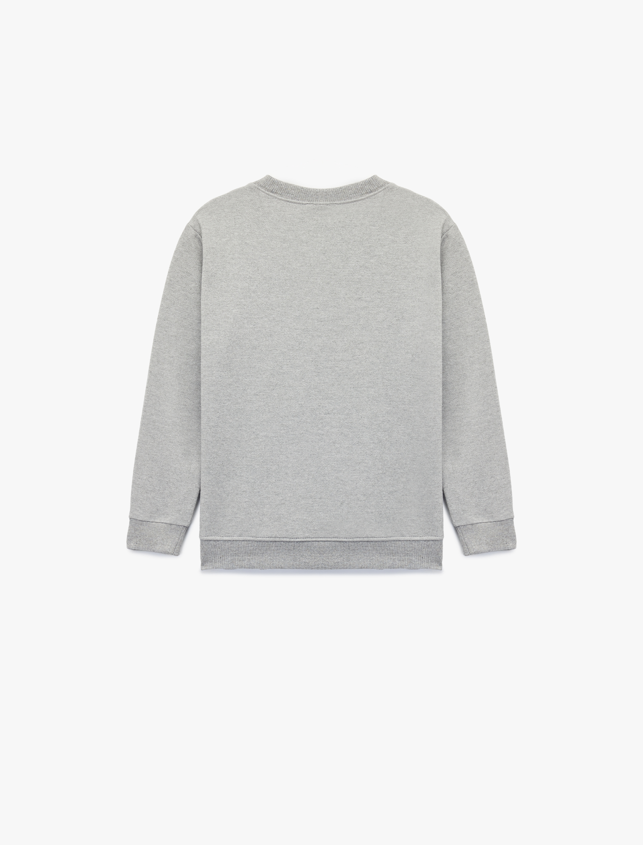  Erkek Çocuk Uzun Kollu Bisiklet Yaka Baskılı Sweatshirt