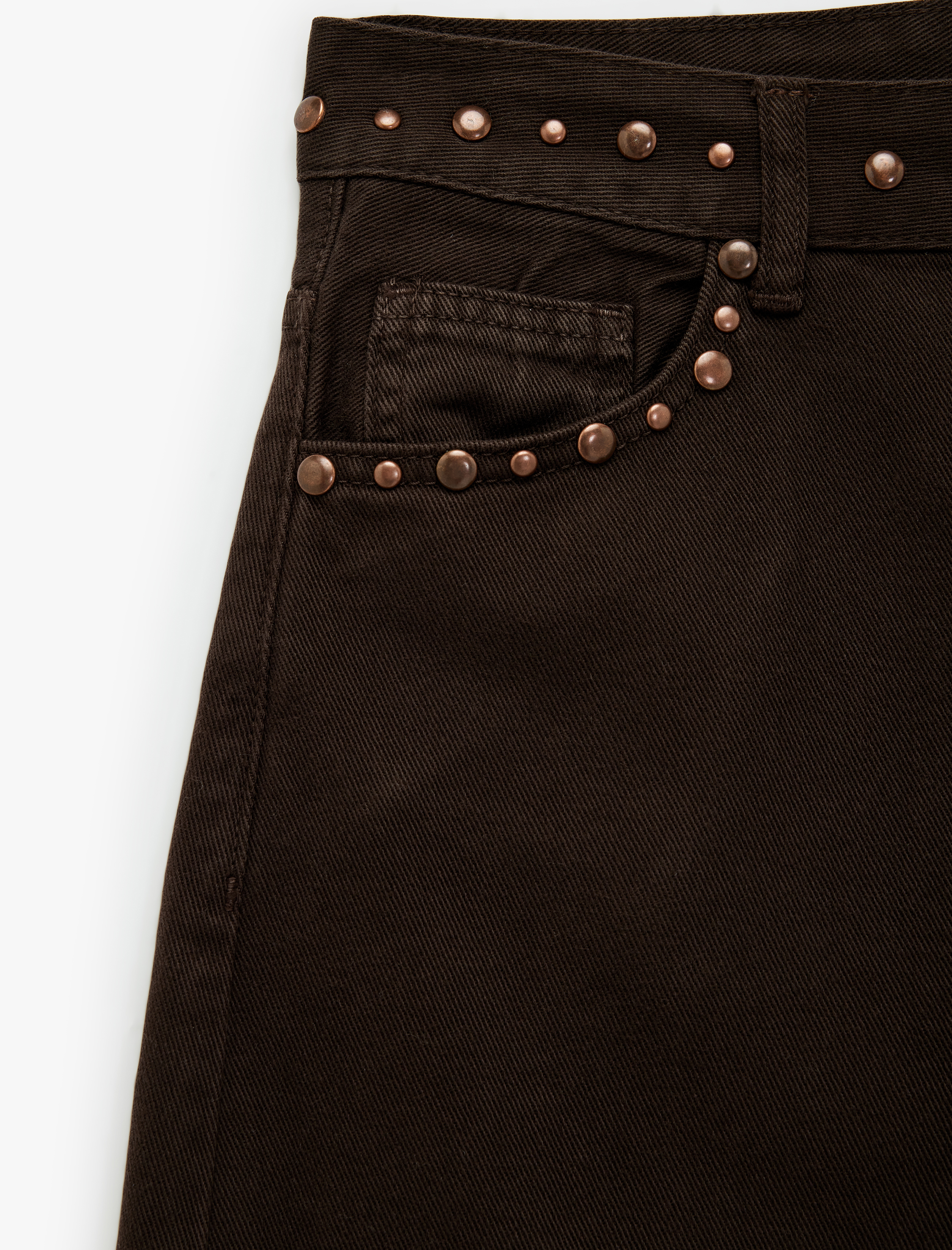   Koton X Sibil Çetinkaya - Cepli Troklu Rahat Kalıp Bol Paça Jean Pantolon - Loose Straight Fit Jean