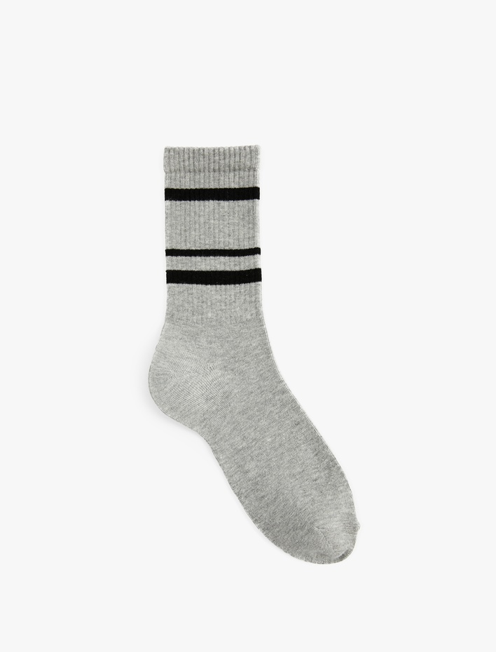 Erkek Çizgili Tenis Çorabı
