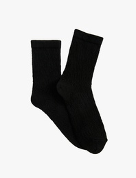 Dokulu Pamuklu Soket Çorap