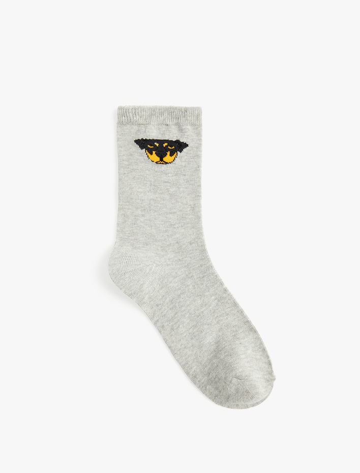 Erkek Köpek Baskılı Soket Çorap