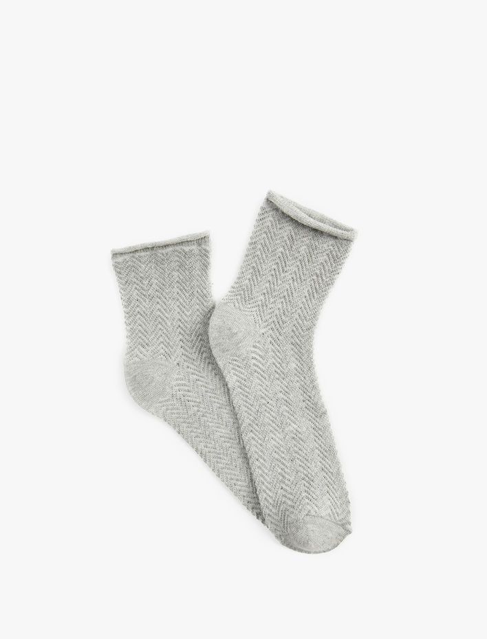 Kadın Pamuklu Dokulu Soket Çorap