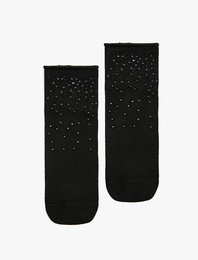 Viskon Taşlı Soket Çorap