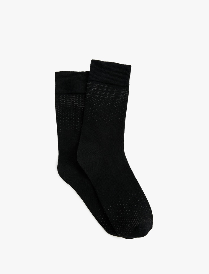 Erkek Pamuklu Baskılı Soket Çorap