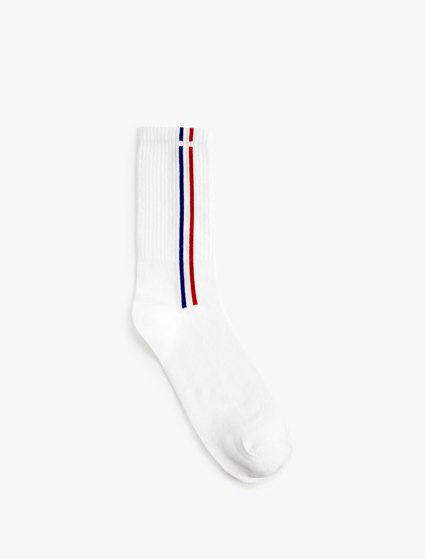  Erkek Çizgili Tenis Çorabı
