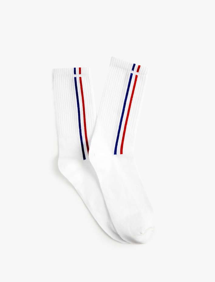 Erkek Çizgili Tenis Çorabı