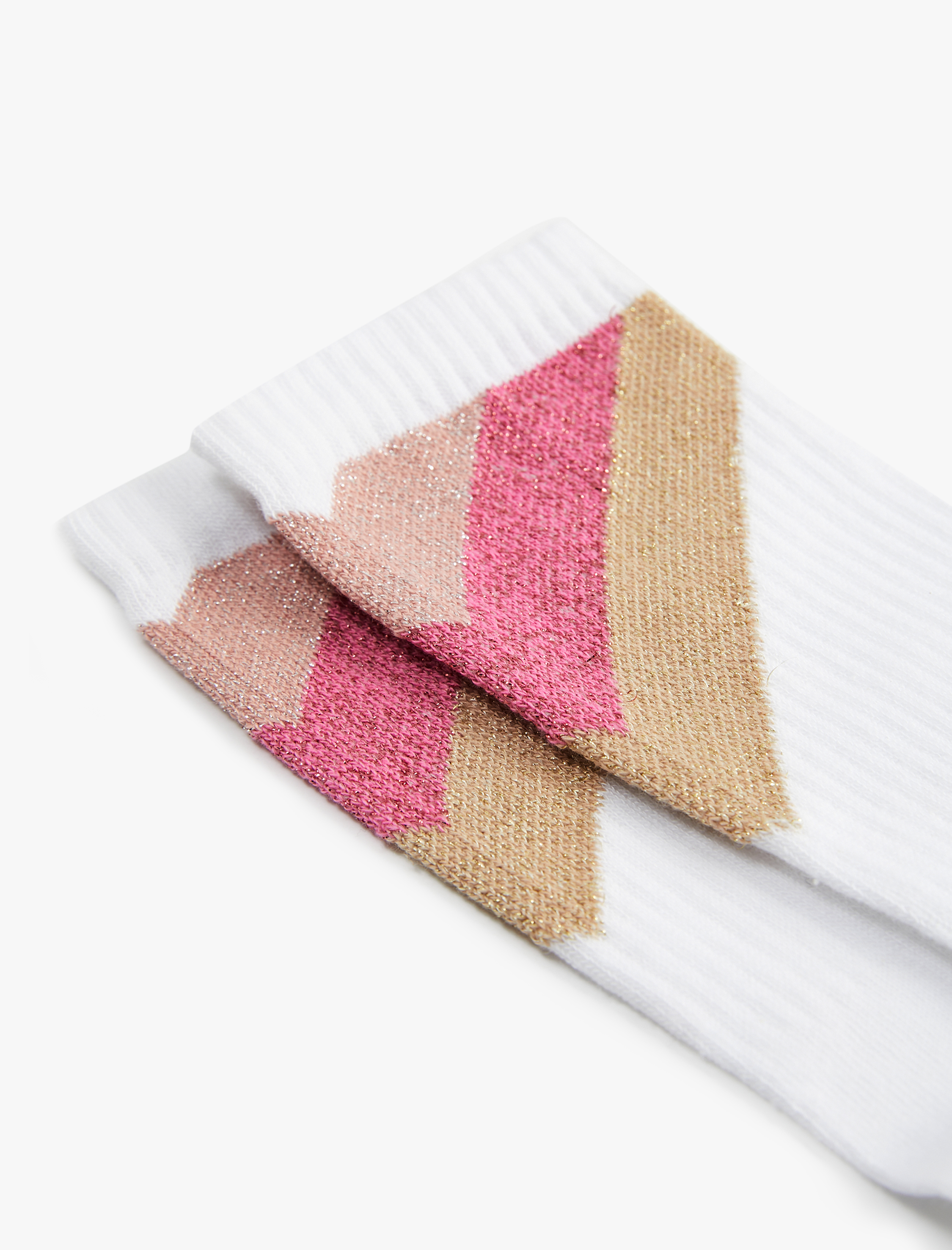  Kadın Çizgili Çok Renkli Soket Çorap