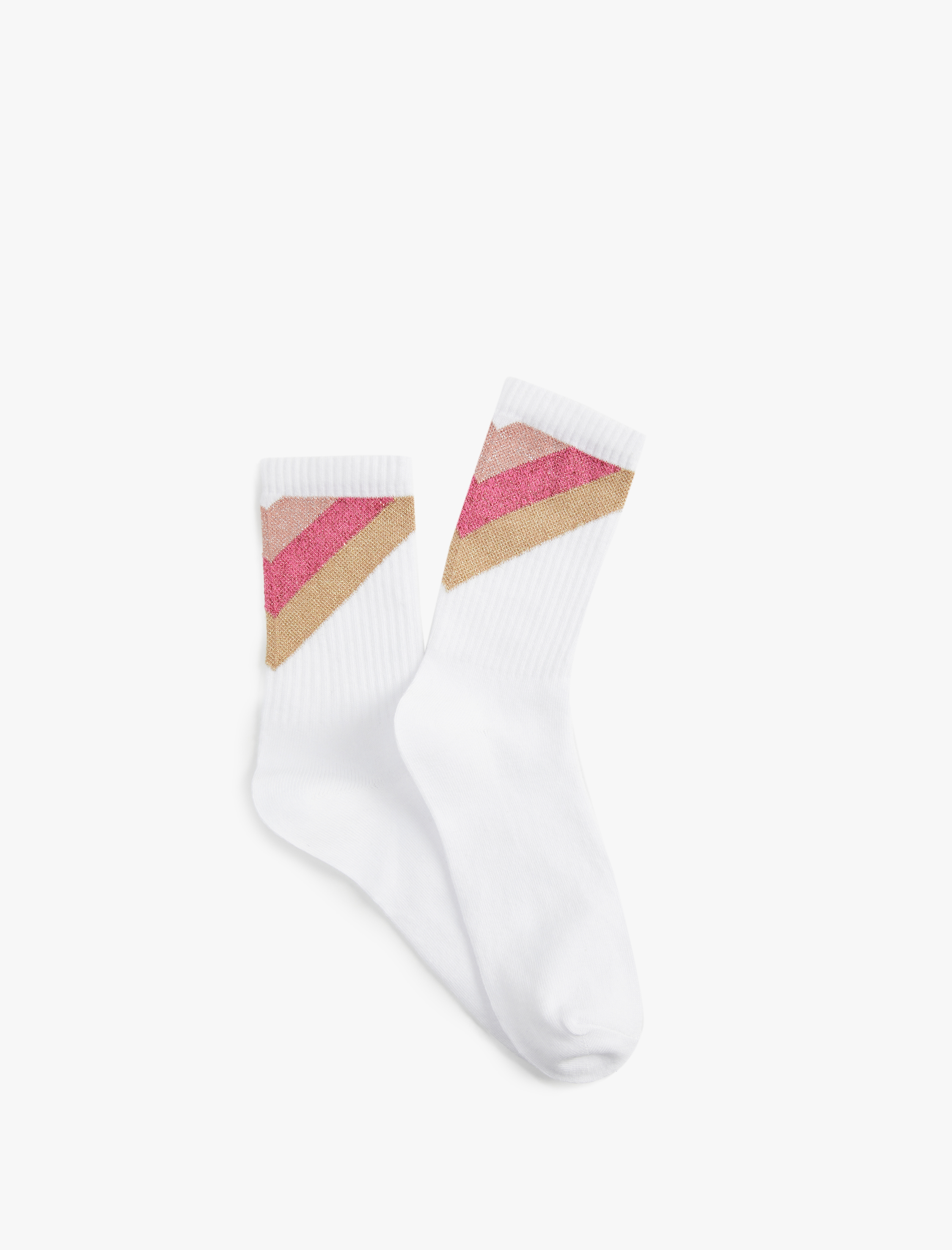  Kadın Çizgili Çok Renkli Soket Çorap