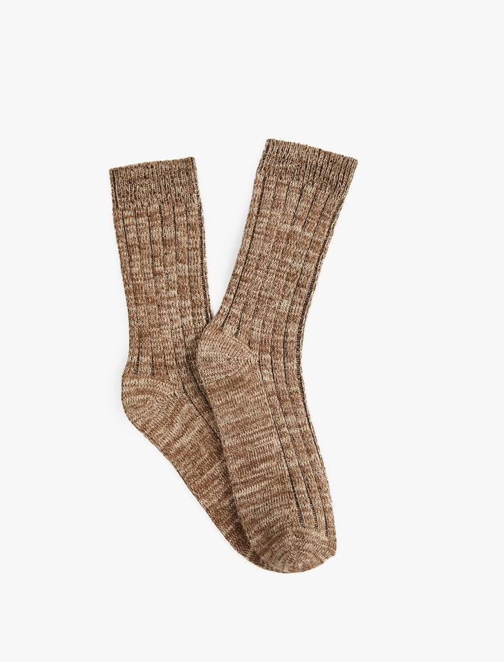 Kadın Dokulu Pamuklu Soket Çorap