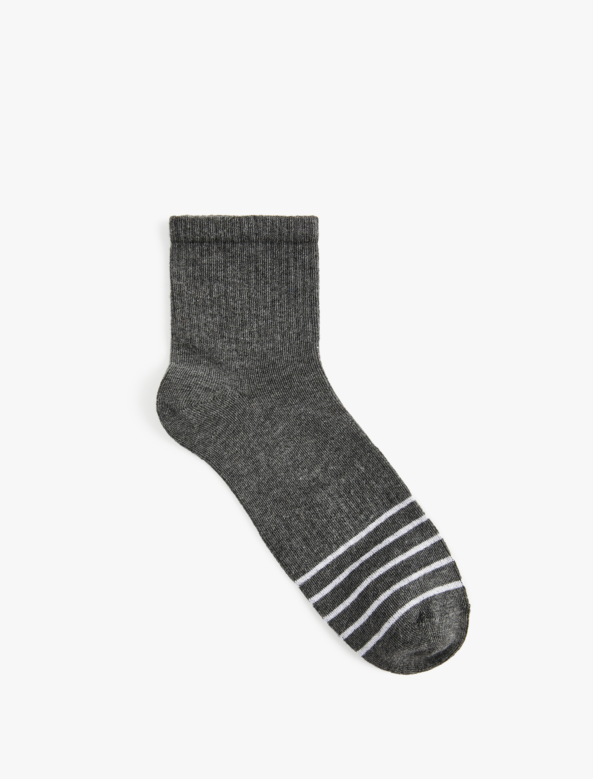  Erkek Çizgili Pamuklu Soket Çorap