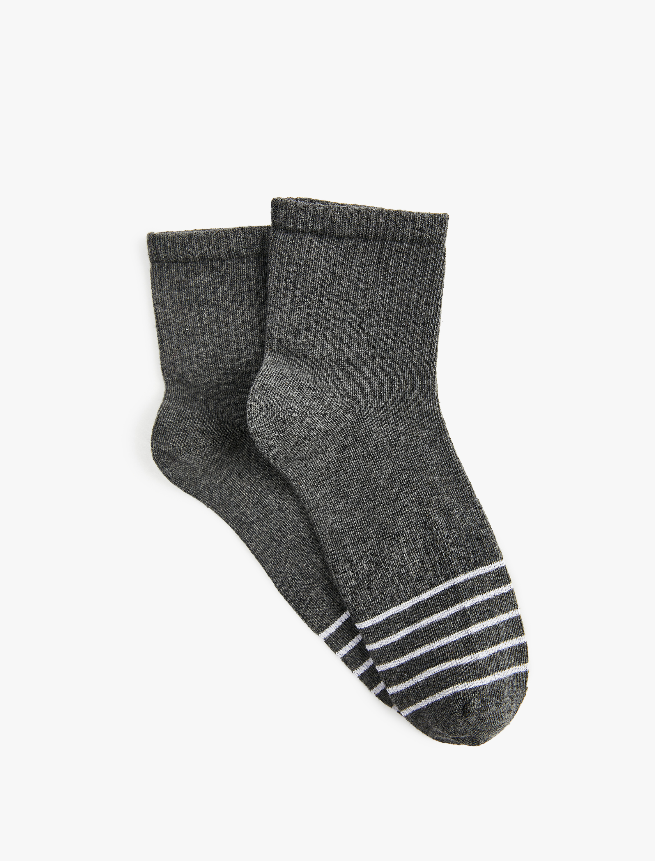  Erkek Çizgili Pamuklu Soket Çorap