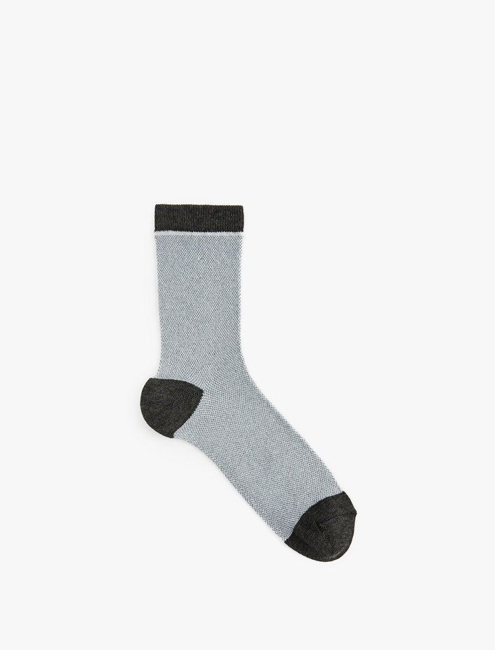 Kadın Renk Bloklu Soket Çorap