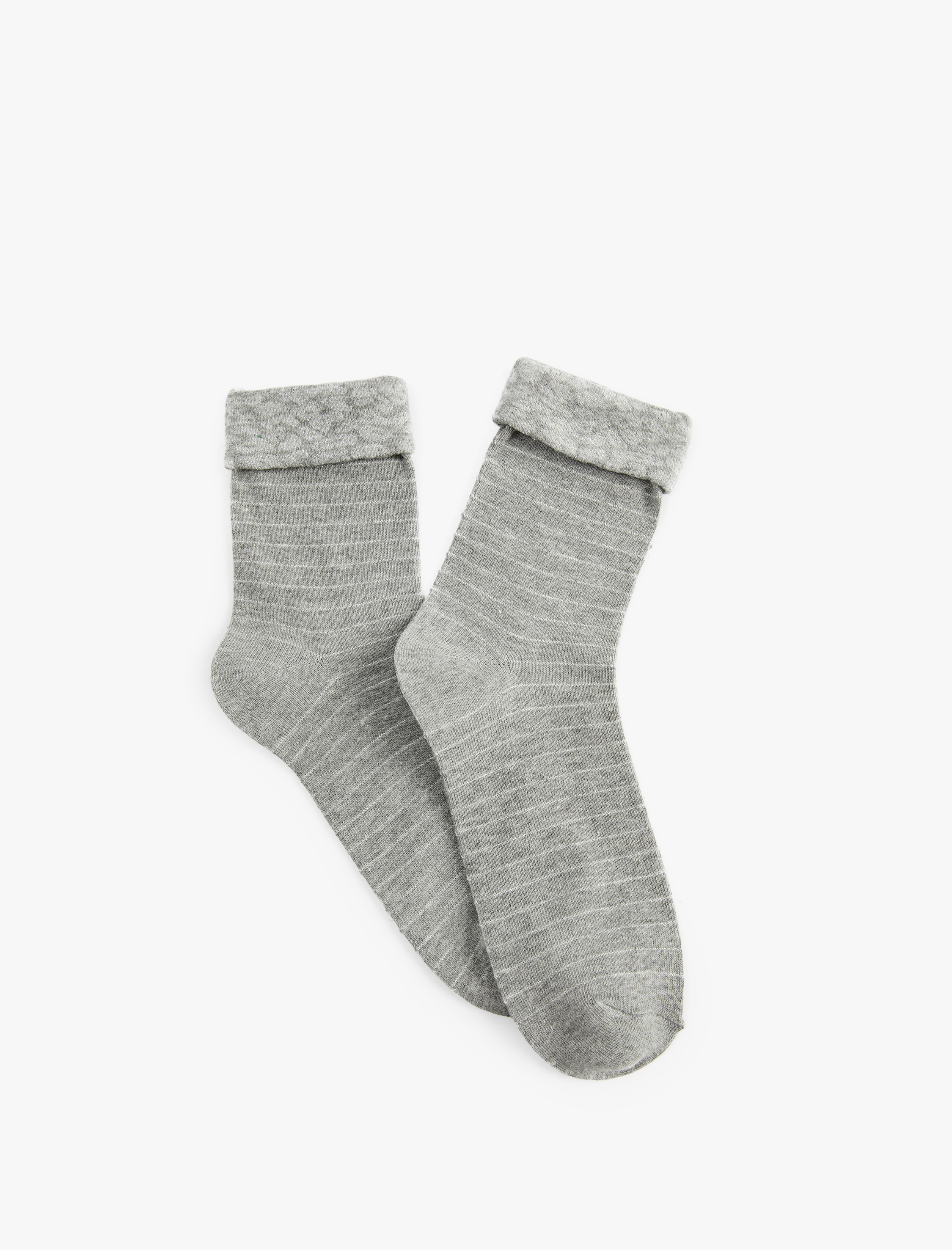  Kadın Çizgili Pamuklu Soket Çorap