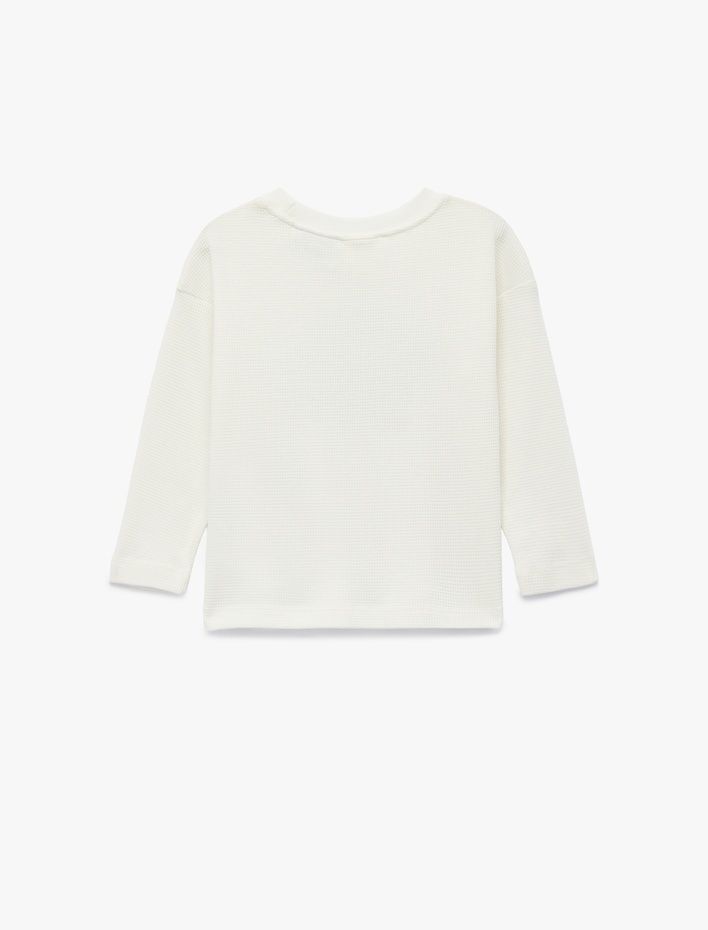 Erkek Bebek Harry Potter Baskılı Uzun Kollu Bisiklet Yaka Lisanslı Oversize Tişört