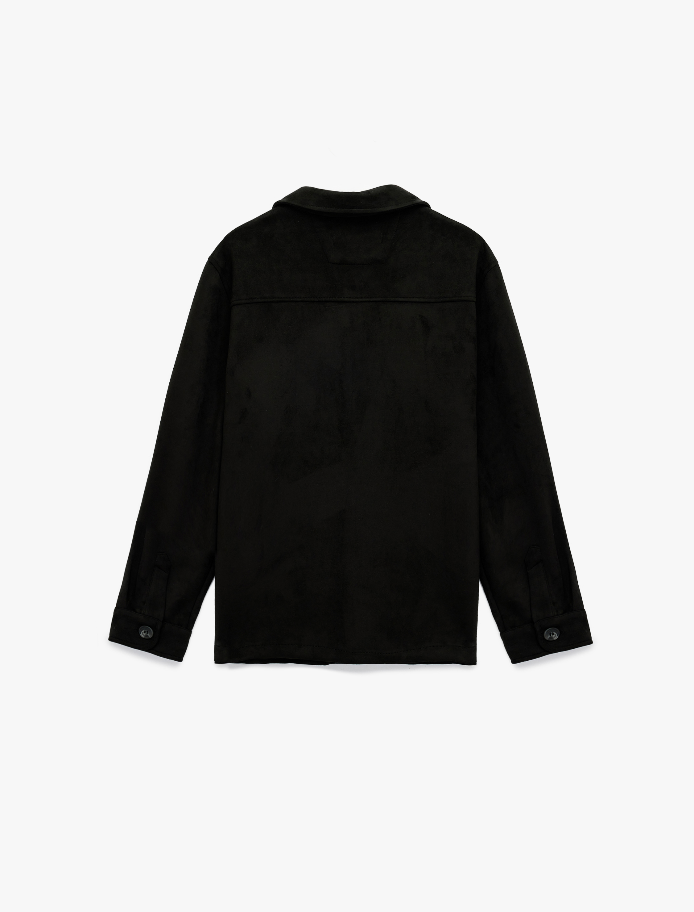 Regular Fit Uzun Kollu Cep Detaylı Klasik Yaka Suni Süet Gömlek