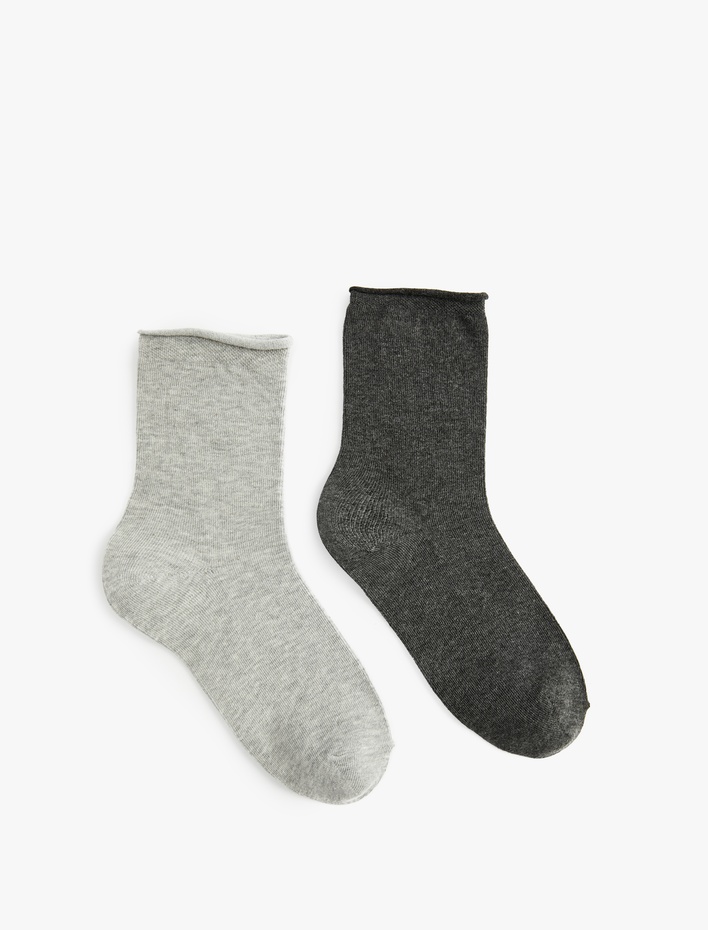 Kadın 2'li Pamuklu Soket Çorap Seti